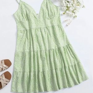 Green Floral Cami Dress